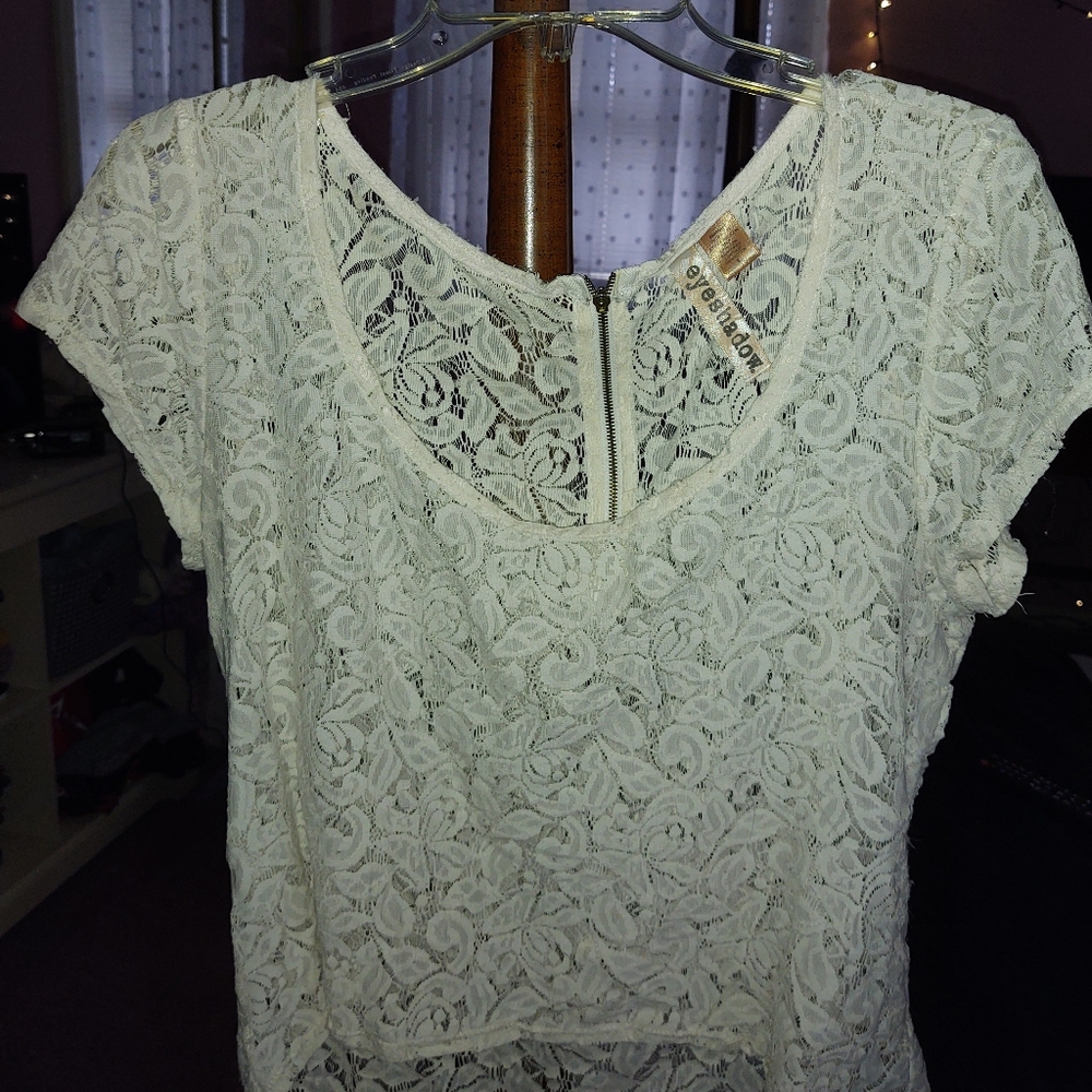 Off white lace top